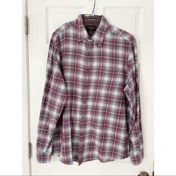 Black & Brown Men’s Plaid Button Down Shirt - XL - Cotton - Picture 1 of 4